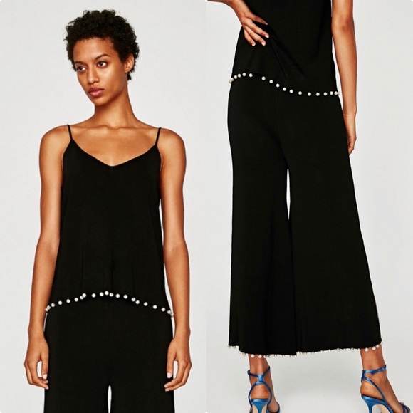 NWT Zara 2 Piece Knit Top/Pants Set - Picture 3 of 8